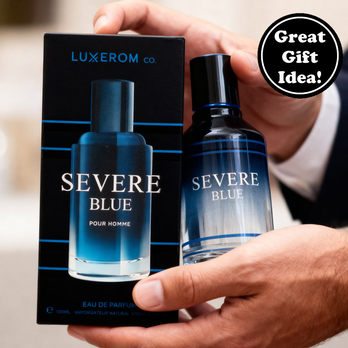 Severe Blue Pour Homme Spray Perfume Eau De Parfum For Men - 100ML/3.4FL.OZ.