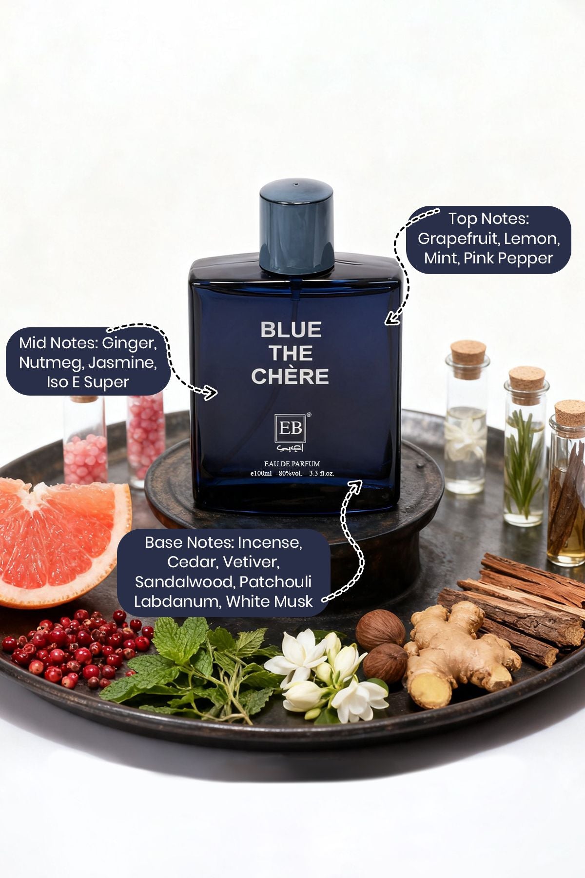 Blue The Chere Spray Perfume Eau De Parfum For Men 100ML/3.3FL.OZ.
