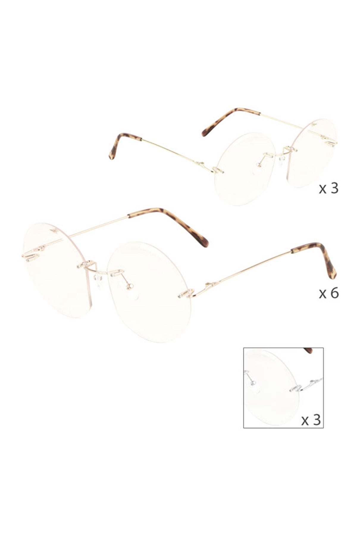 Assorted Round Fashion Eyeglasses