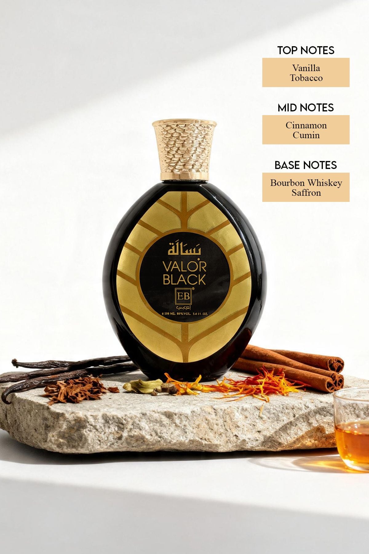 Valor Black Spray Perfume Eau De Parfum For Men 100ML/3.4FL.OZ.
