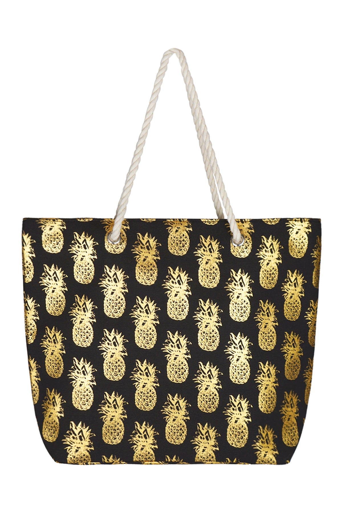 Gold Foil Pineapple Beach Bag / 6PCS