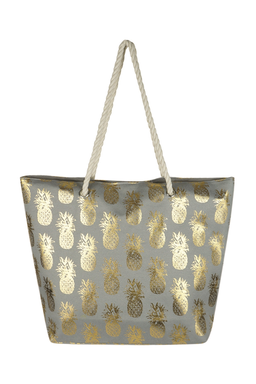 Gold Foil Pineapple Beach Bag / 6PCS