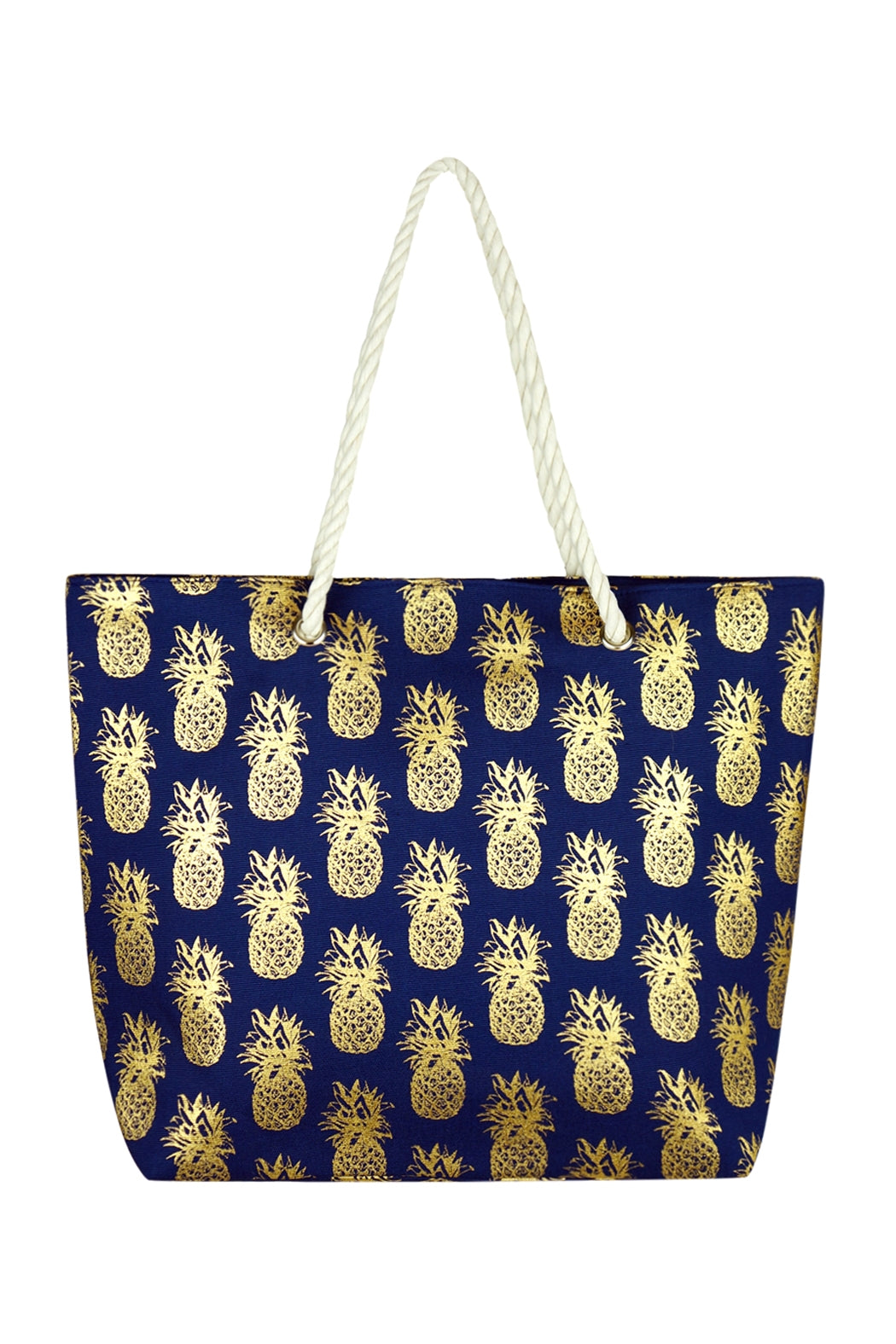 Gold Foil Pineapple Beach Bag / 6PCS