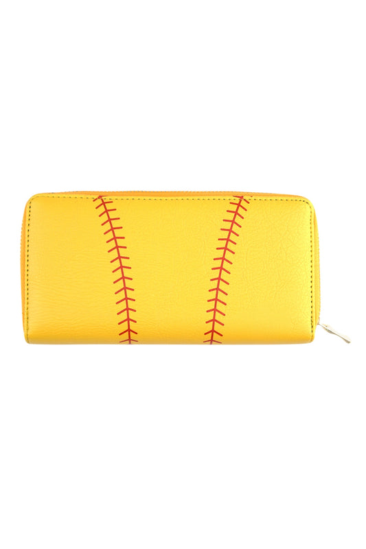 Softball Zipper Wallet