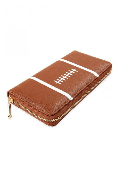 Football Zipper Wallet
