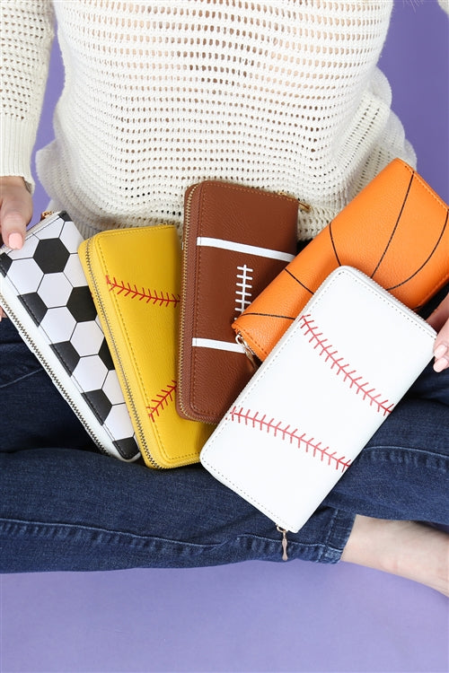 Football Zipper Wallet