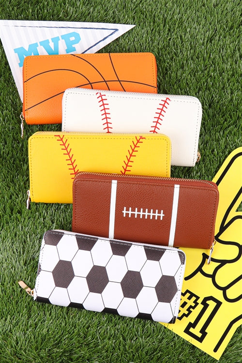 Football Zipper Wallet