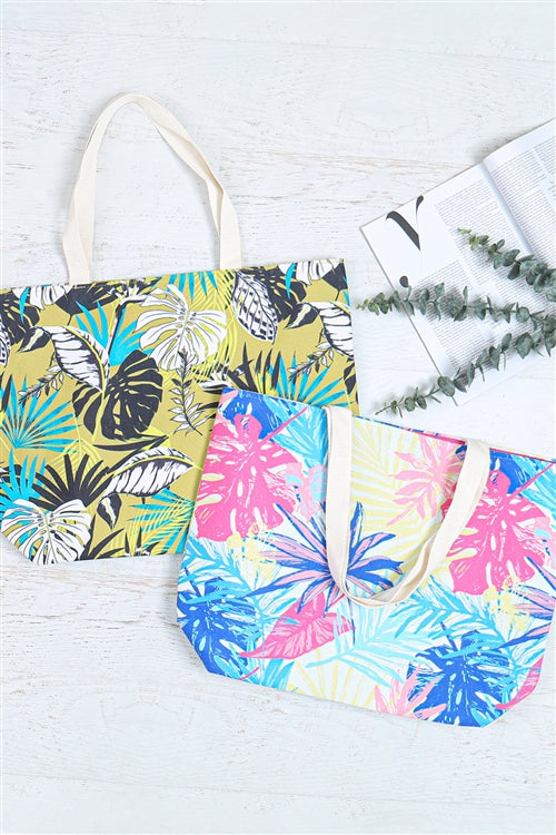 Tropical Leaves Tote Bag