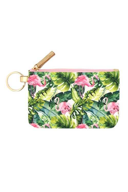 Tropical Flamingo ID Wallet And Detachable Lanyard / 6PCS