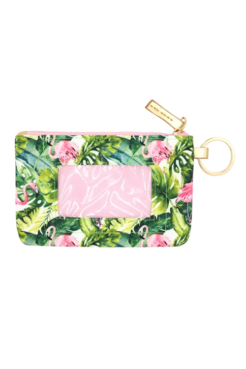 Tropical Flamingo ID Wallet And Detachable Lanyard / 6PCS