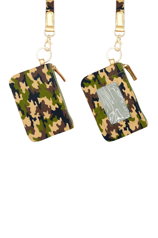 Camo ID Wallet and Detachable Lanyard