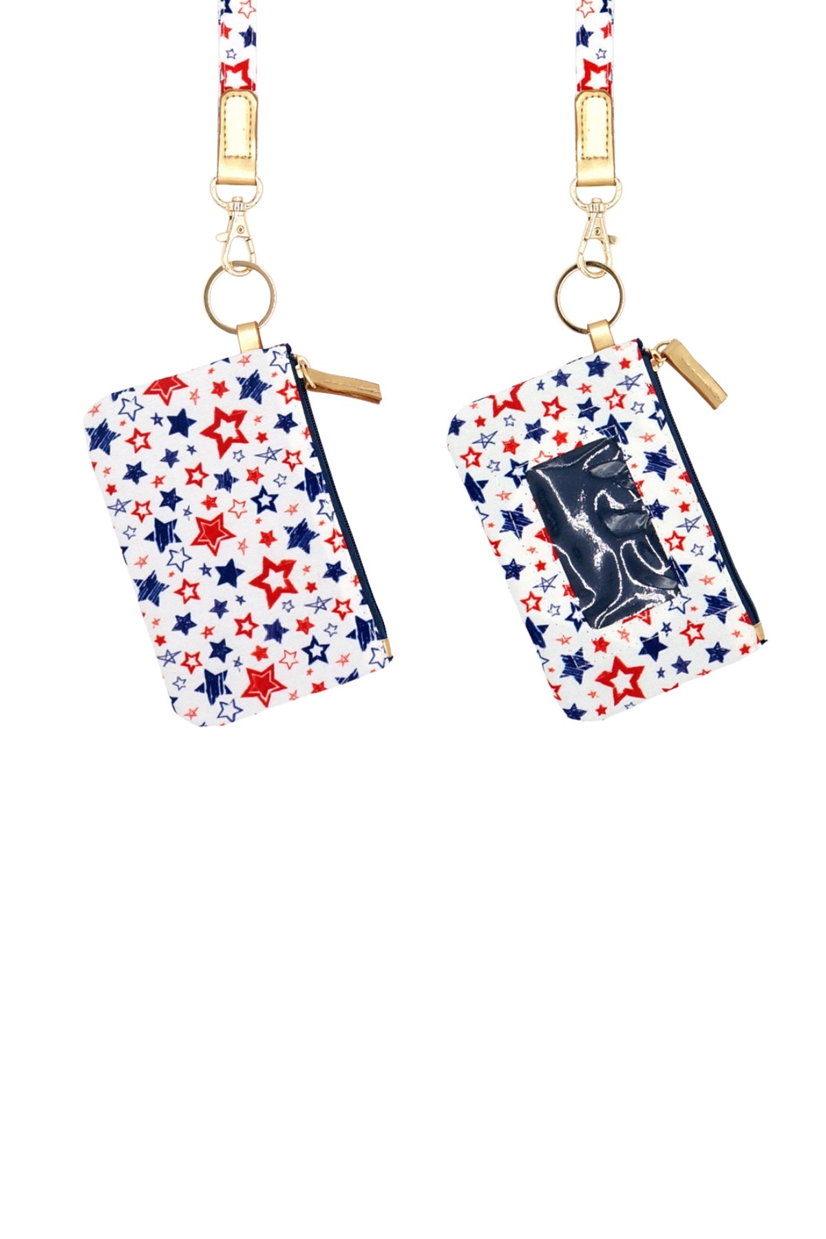American Flag Star ID Wallet & Detachable Lanyard