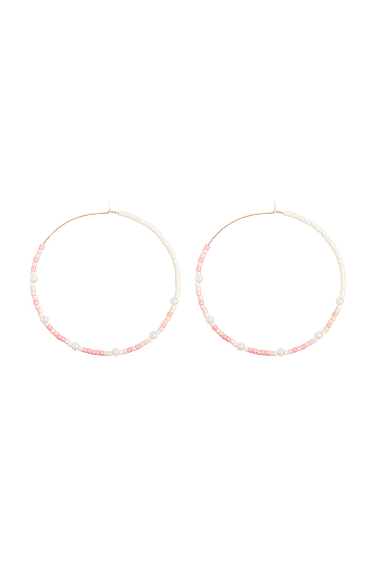Two Tone Glass Seed Beads Earrings