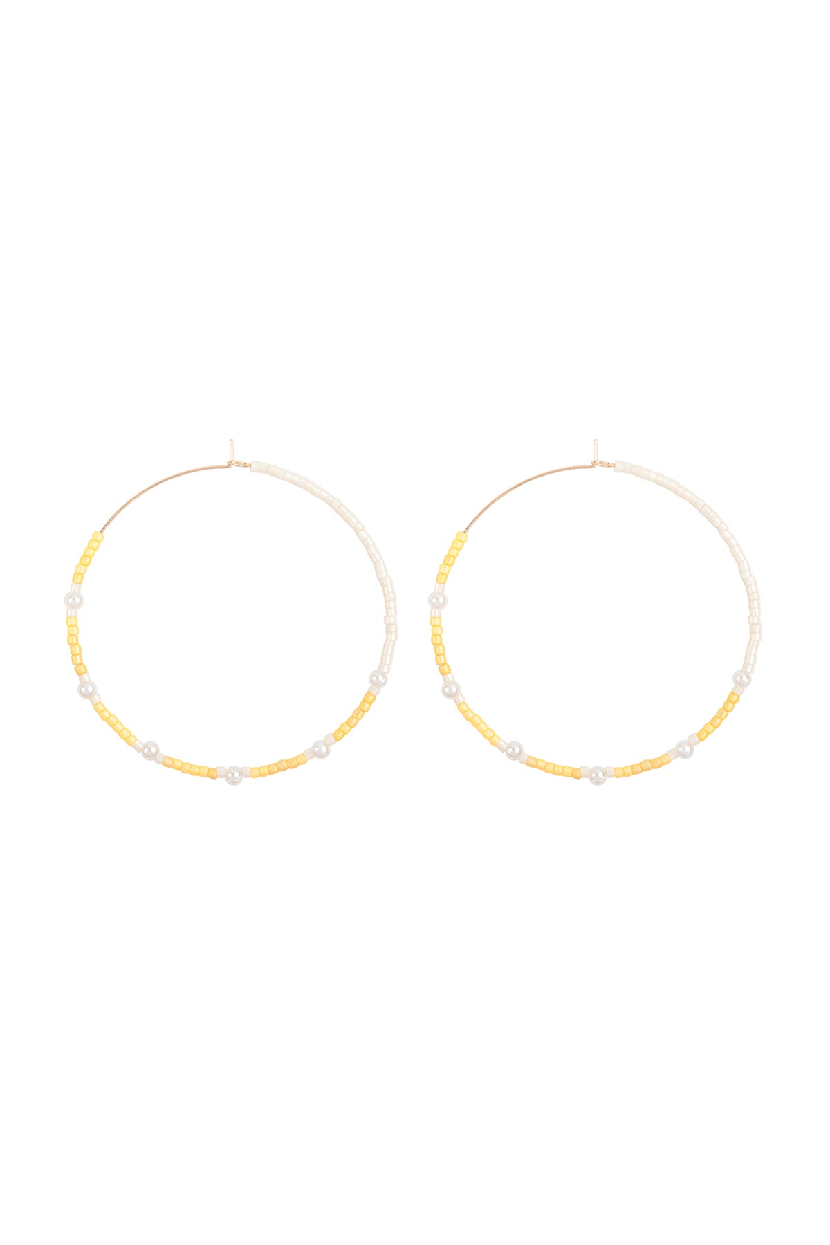 Two Tone Glass Seed Beads Earrings