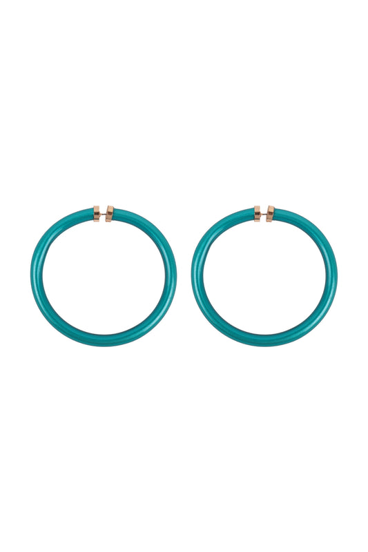 2.25" Tube Jelly Hoop Earrings