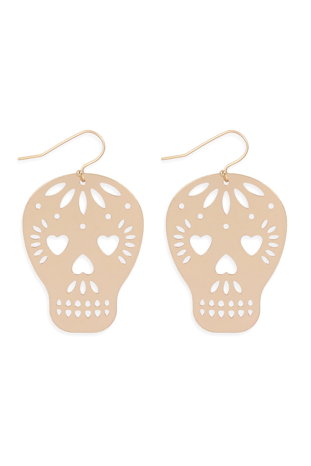 Halloween Skull Coated Filigree Hook Earrings