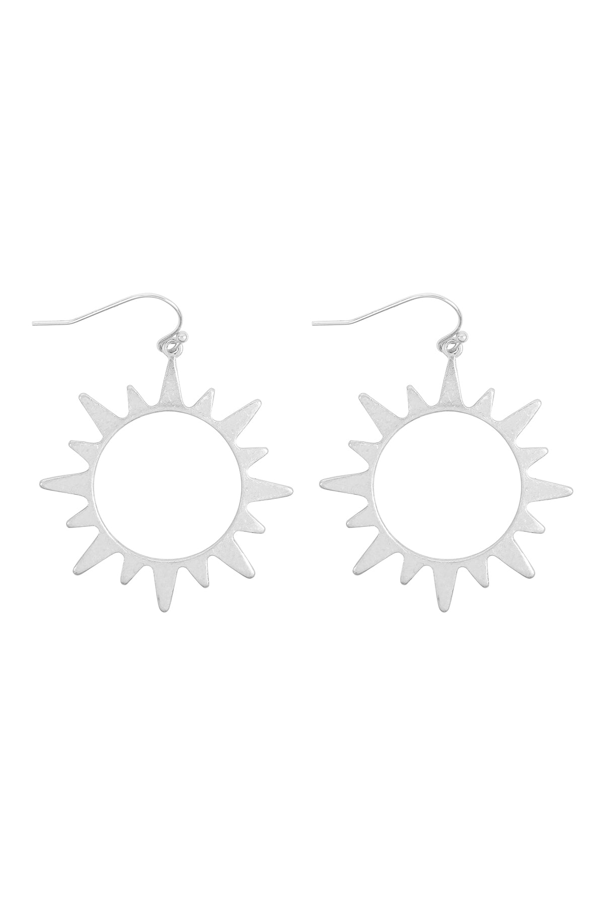 Sun Cast Earrings Matte Silver
