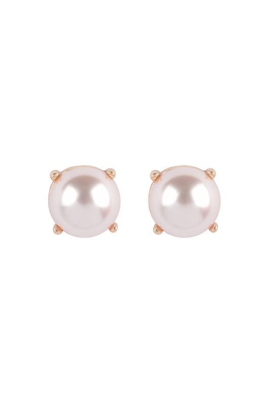 Pearl Stud Earrings Pink
