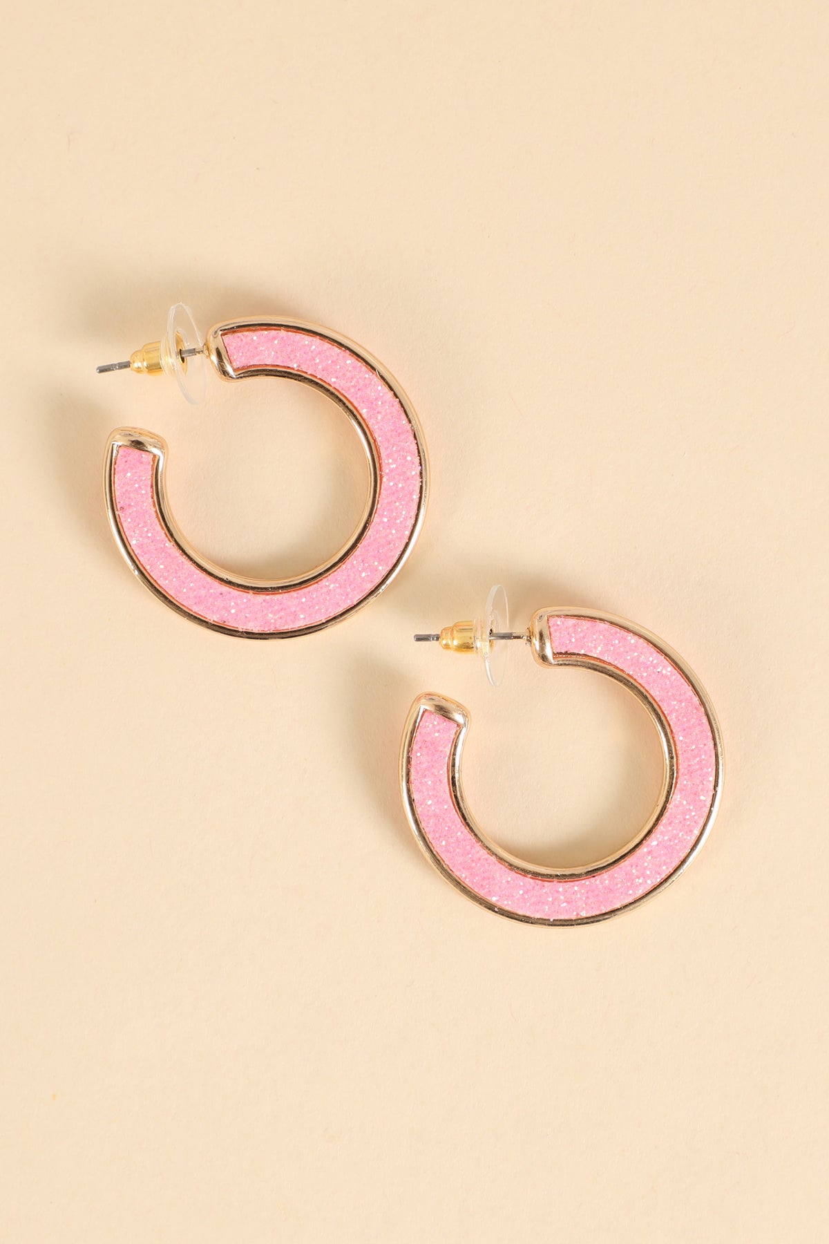 Glitter Foam Hoop Earrings