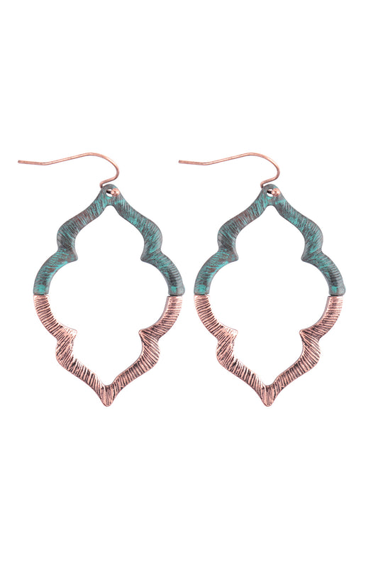 Embellished Mar2uise Cast Earrings  Matte Tur2uoise