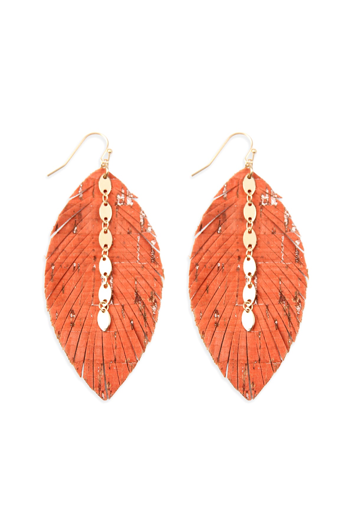 Cork Fish Hook Earrings
