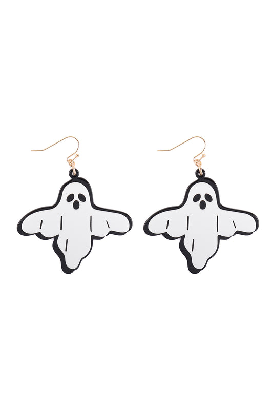Ghost Acetate Earrings White