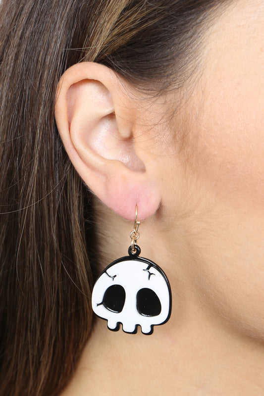 Halloween Skull Acetate Earrings