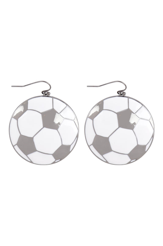 Sports Enamel Fish Hook Earrings