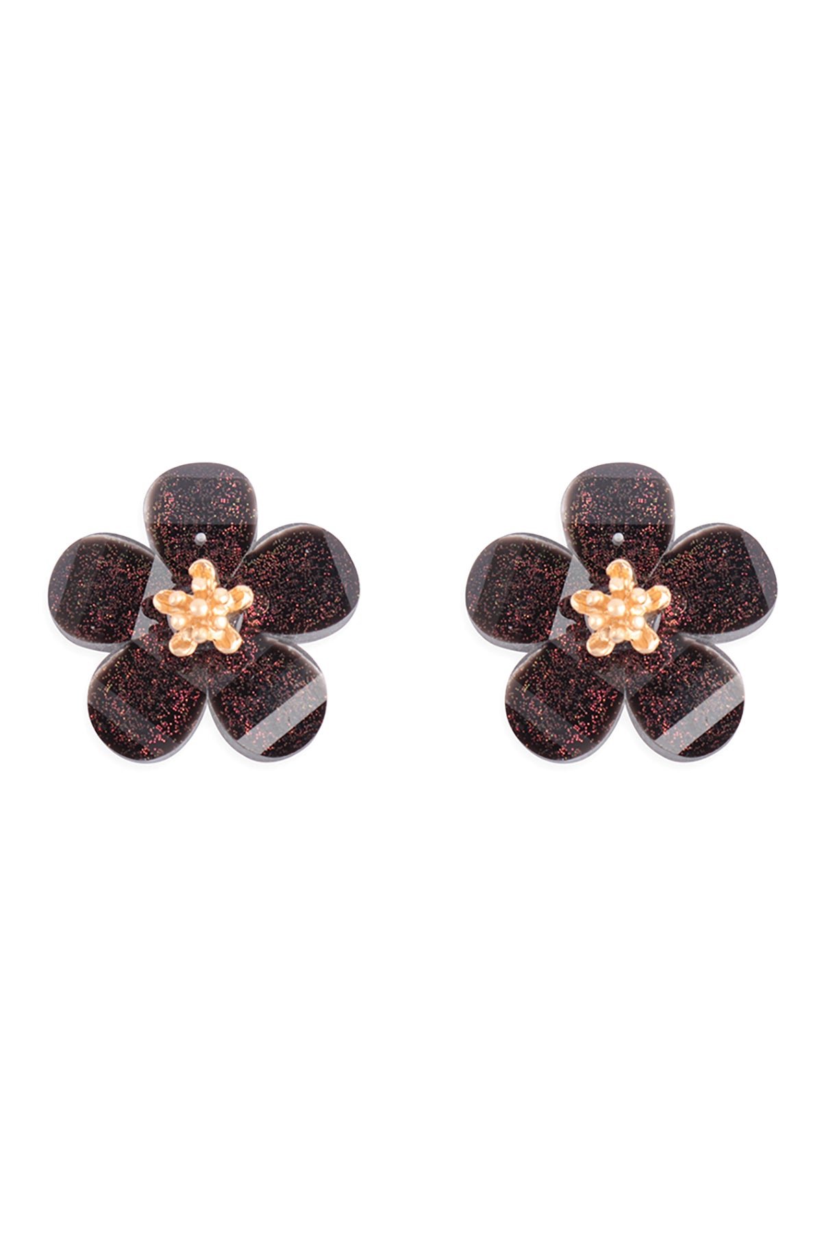 Resin Flower Stud Earrings