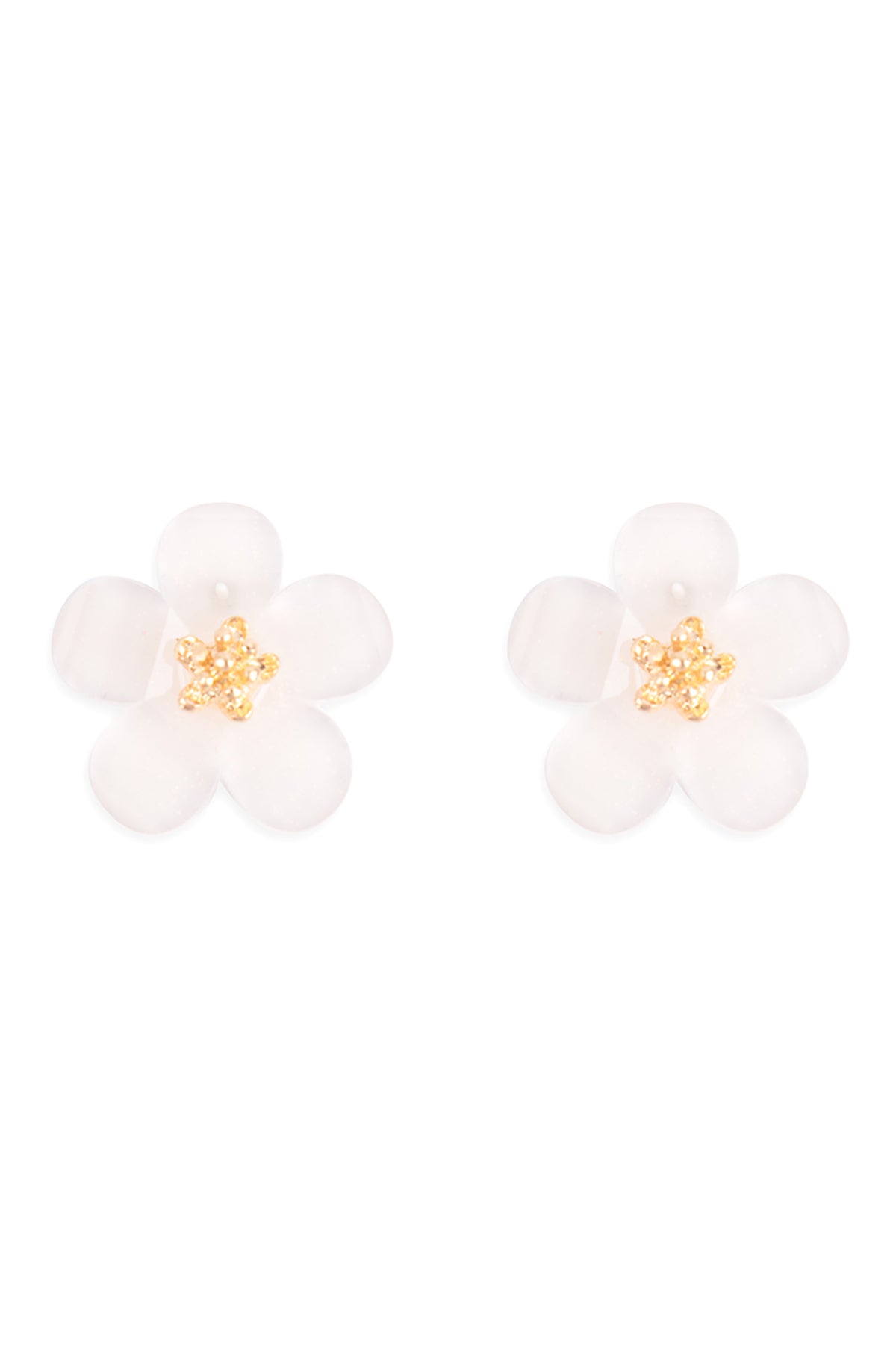 Resin Flower Stud Earrings