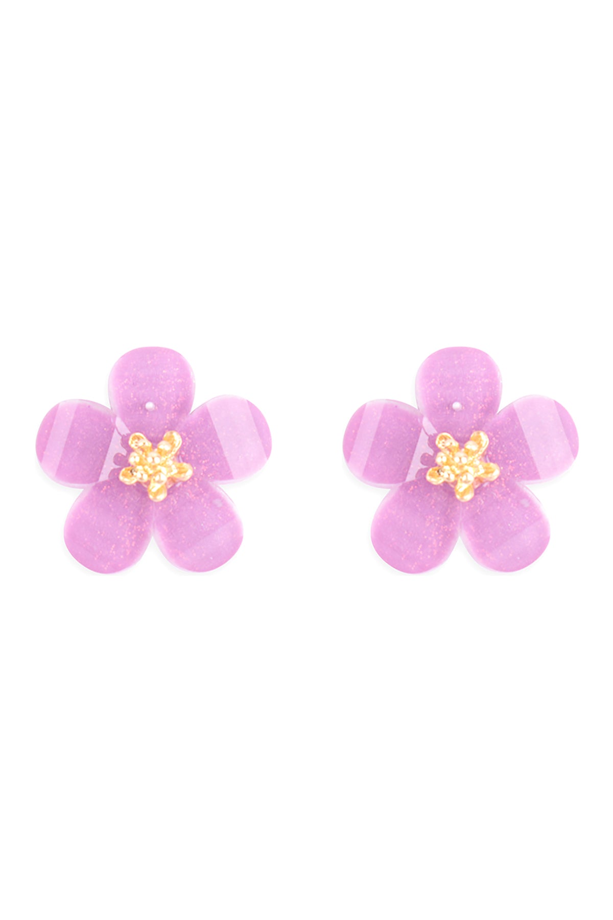 Resin Flower Stud Earrings