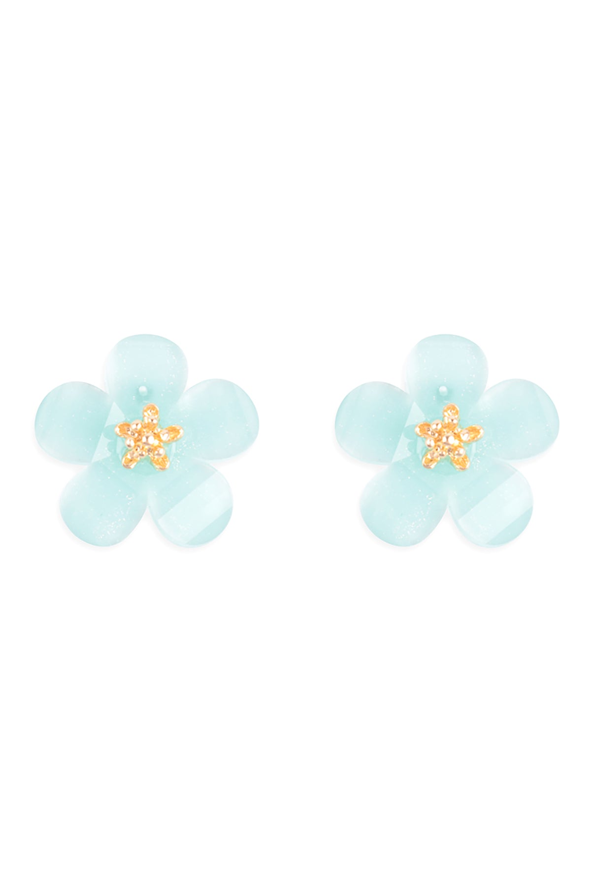 Resin Flower Stud Earrings