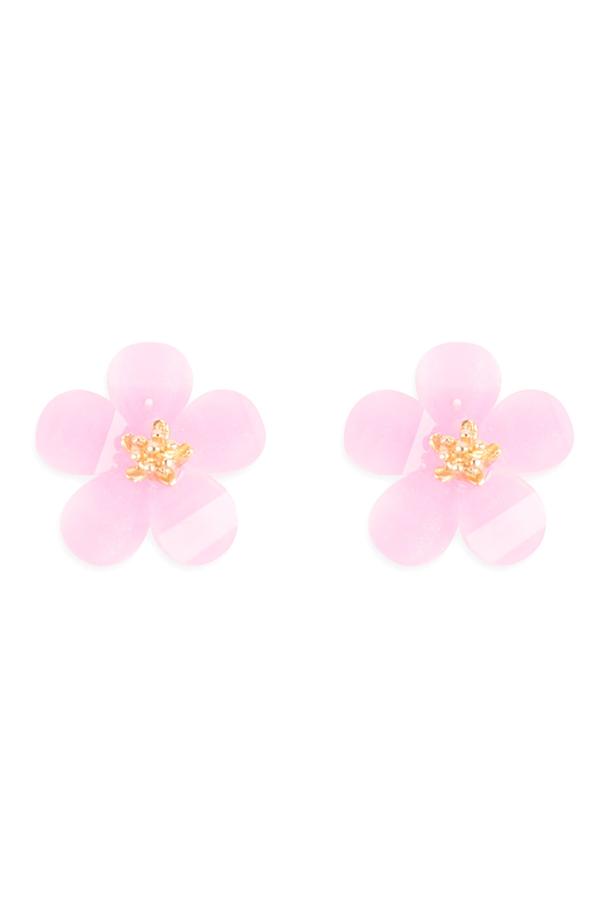 Resin Flower Stud Earrings
