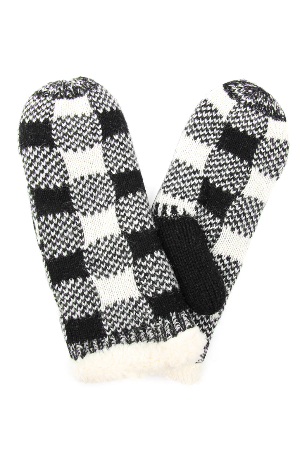Sherpa Buffalo Plaid Mitten