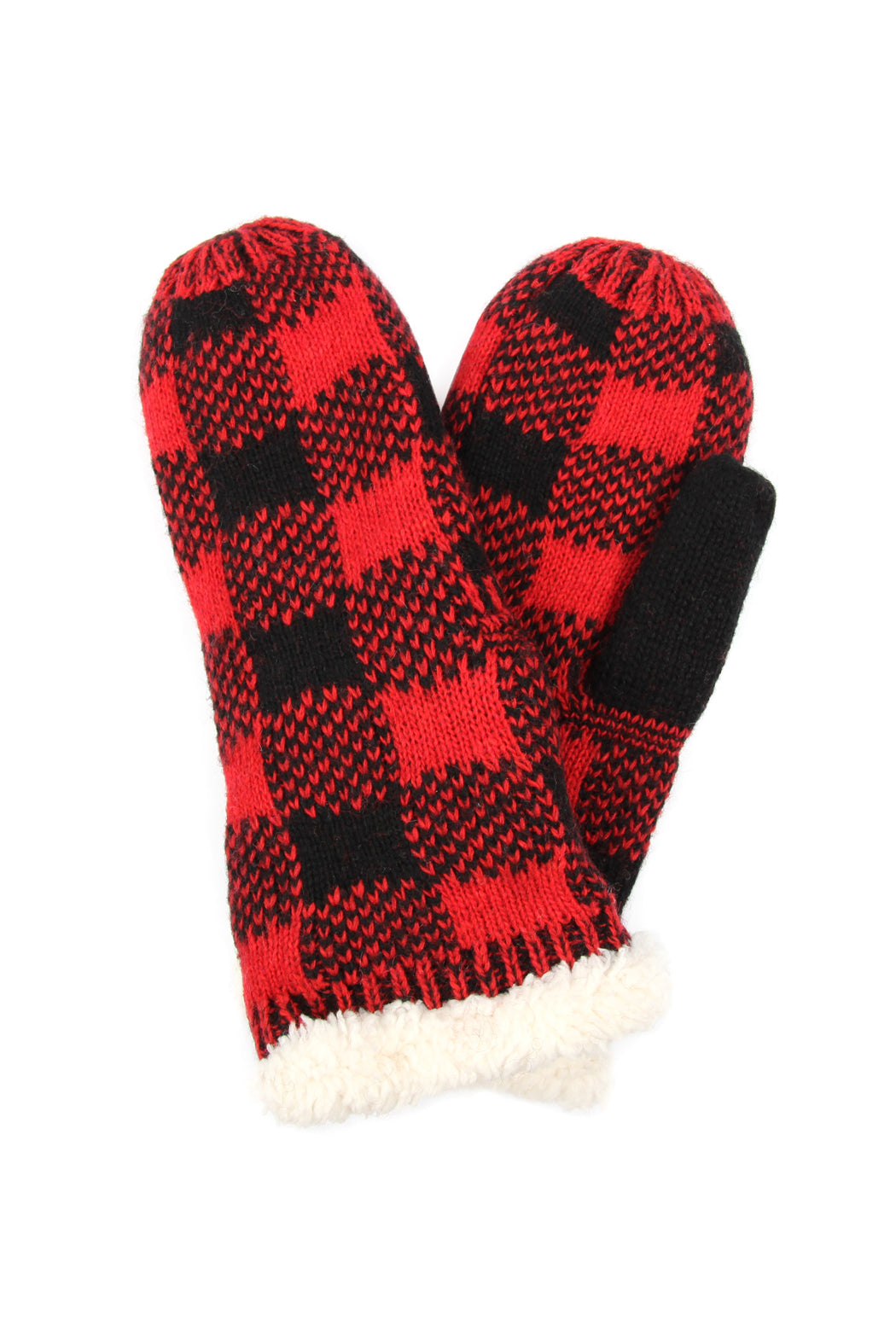Sherpa Buffalo Plaid Mitten