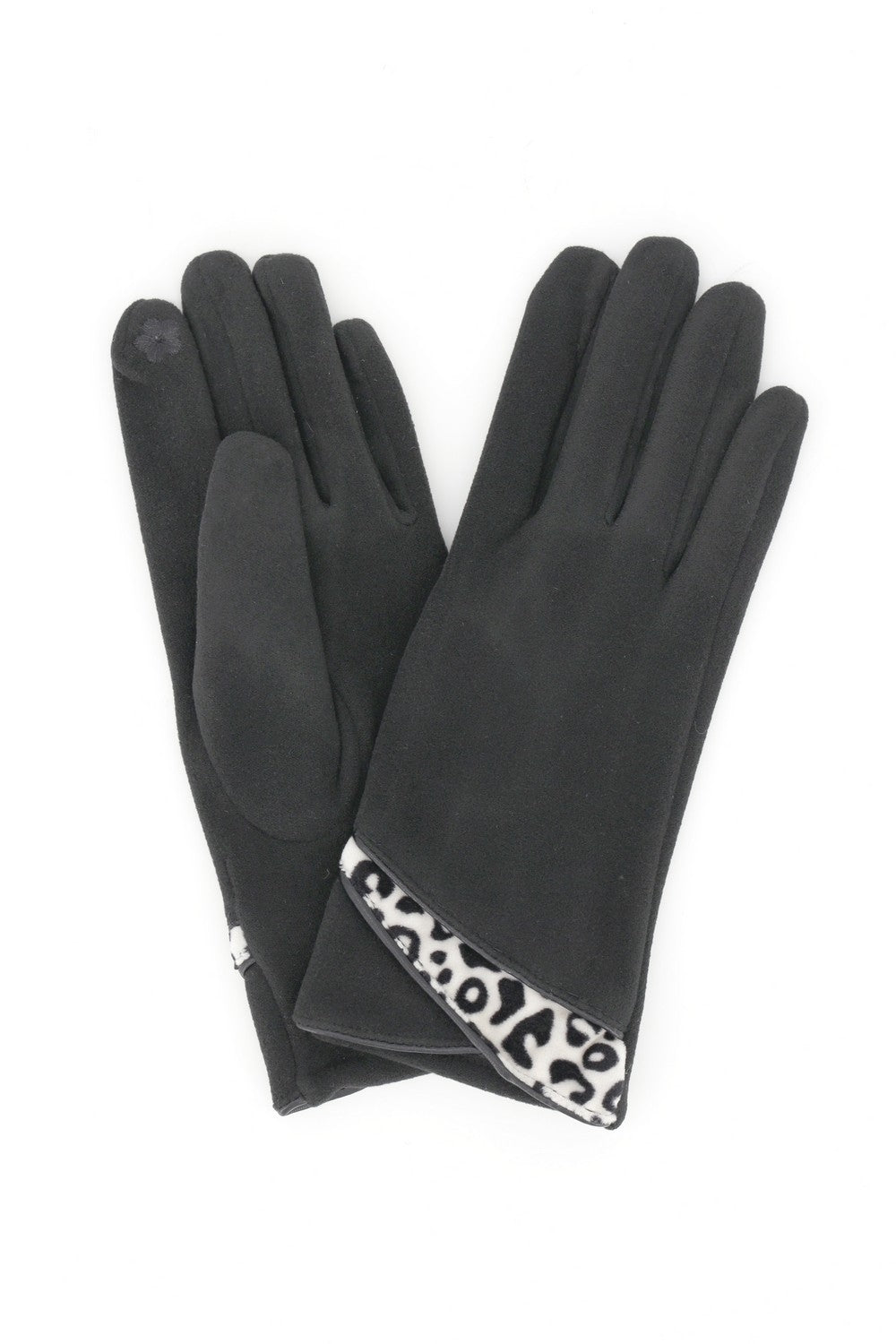 Leopard Accent Touchscreen Gloves