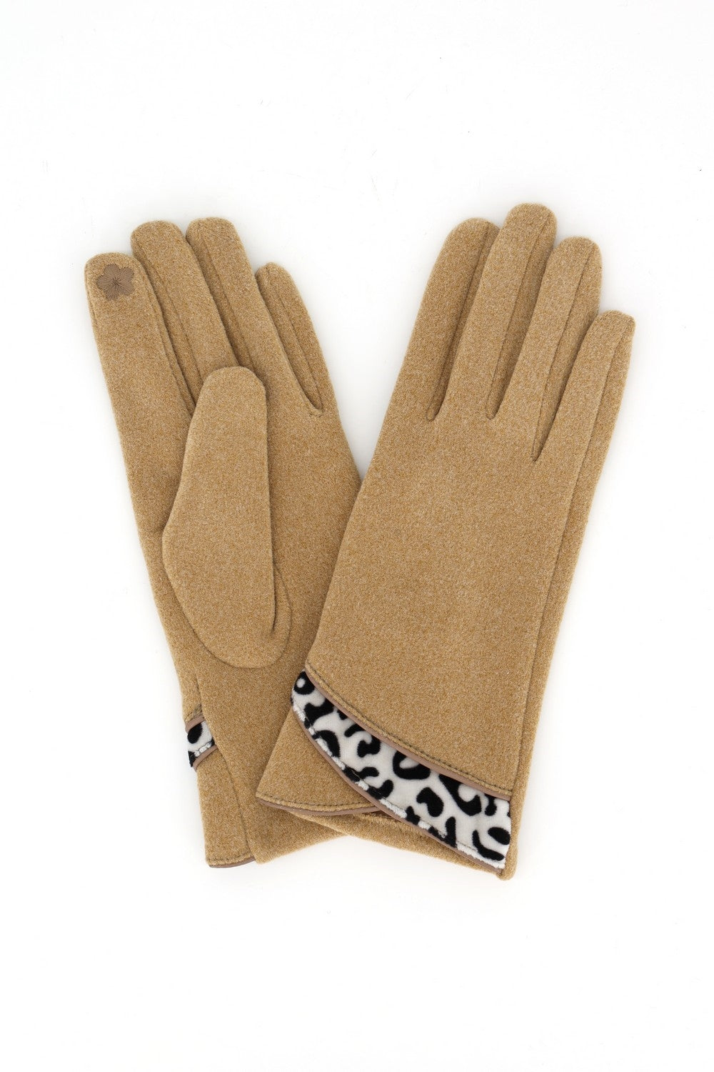 Leopard Accent Touchscreen Gloves