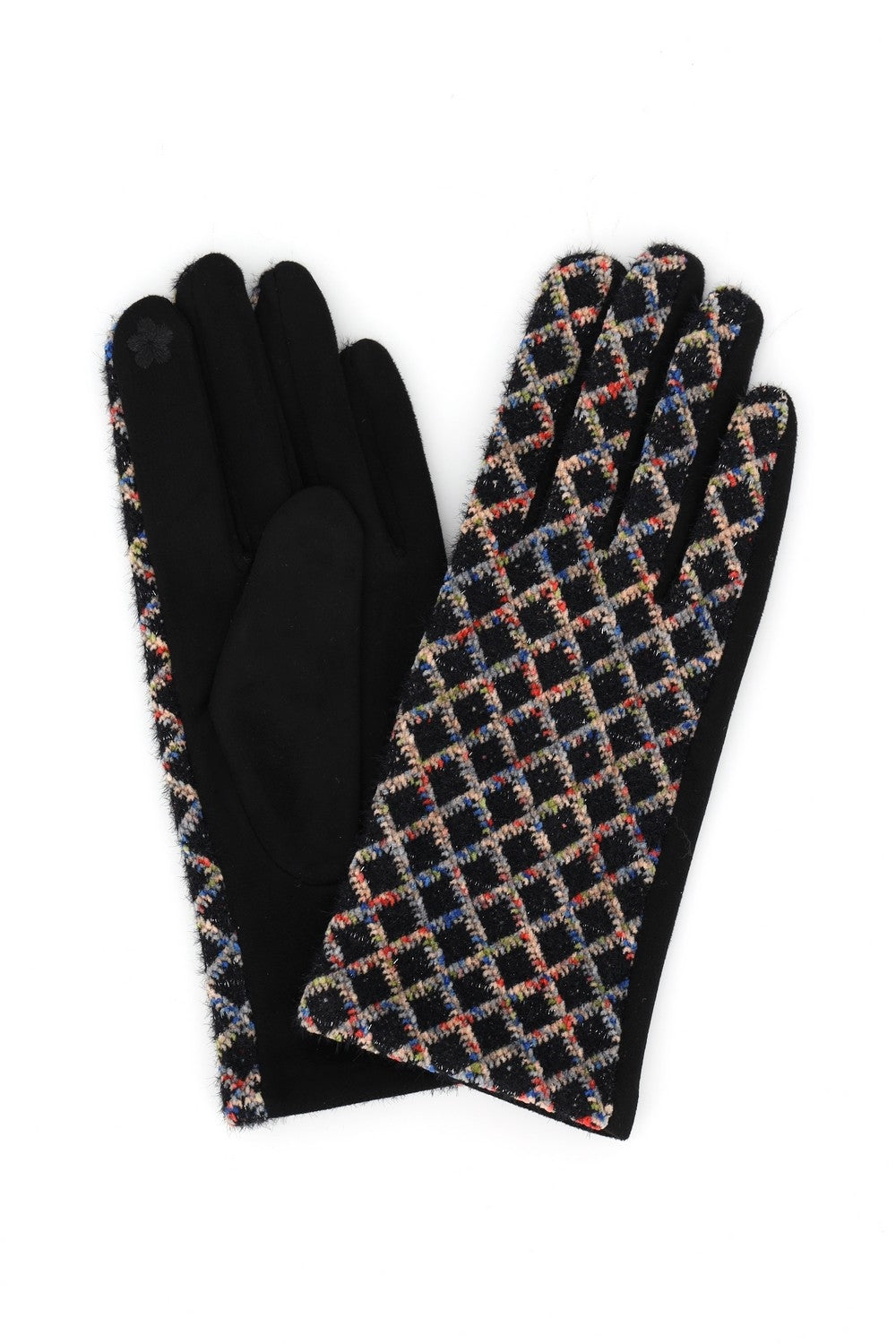 Multi Color Weave Textured Touchscreen Gloves