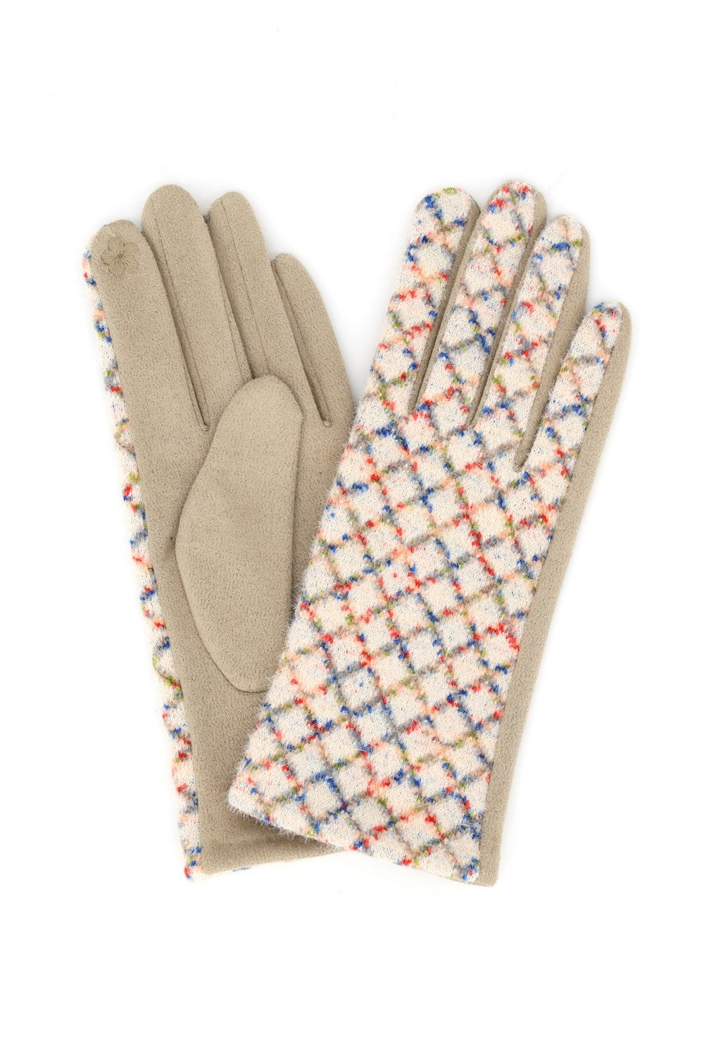 Multi Color Weave Textured Touchscreen Gloves