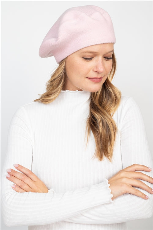 Stretchy Solid Beret Acrylic / 1PC