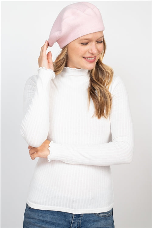 Stretchy Solid Beret Acrylic / 1PC