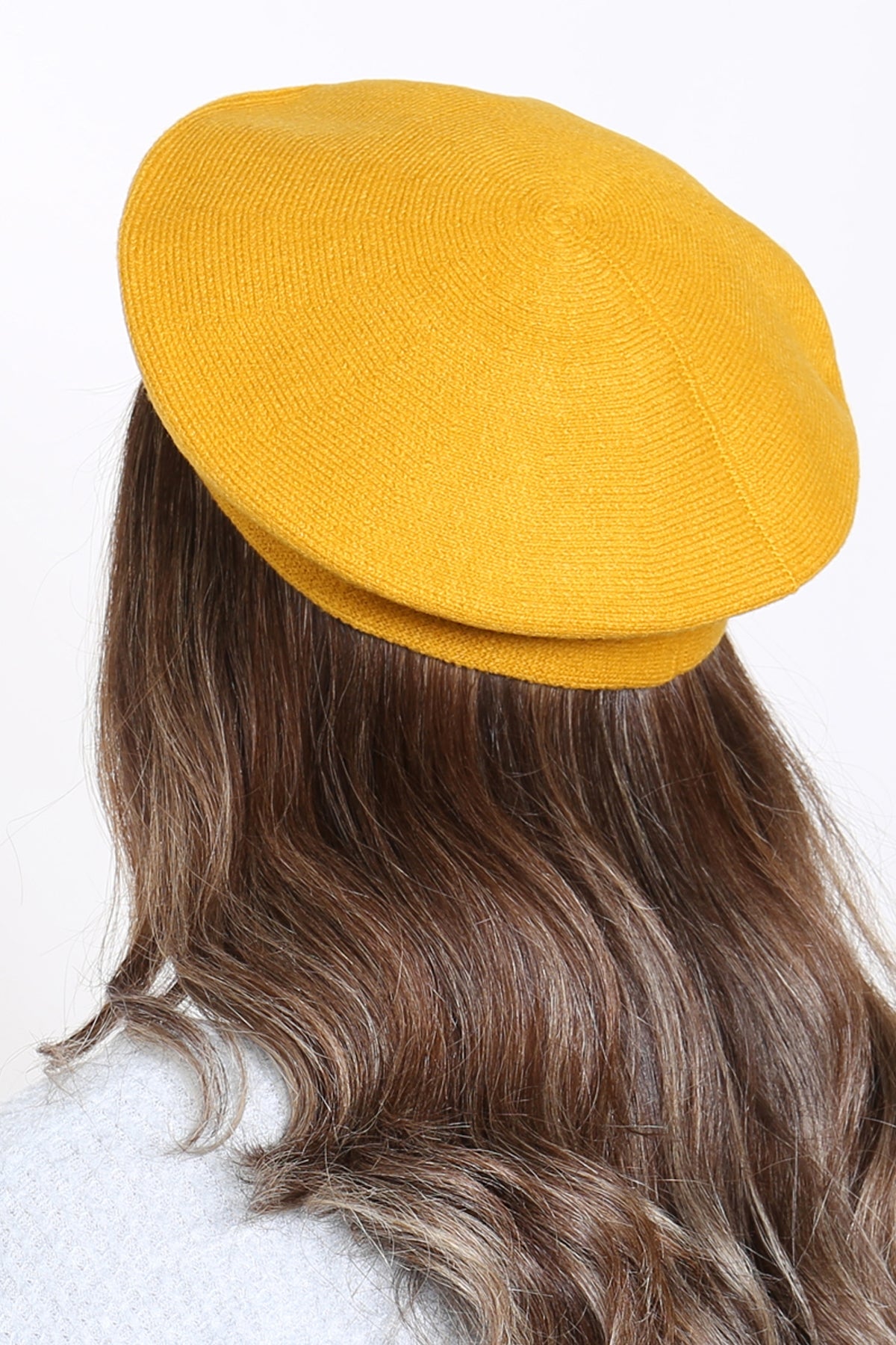 Stretchy Solid Beret Acrylic / 6PCS