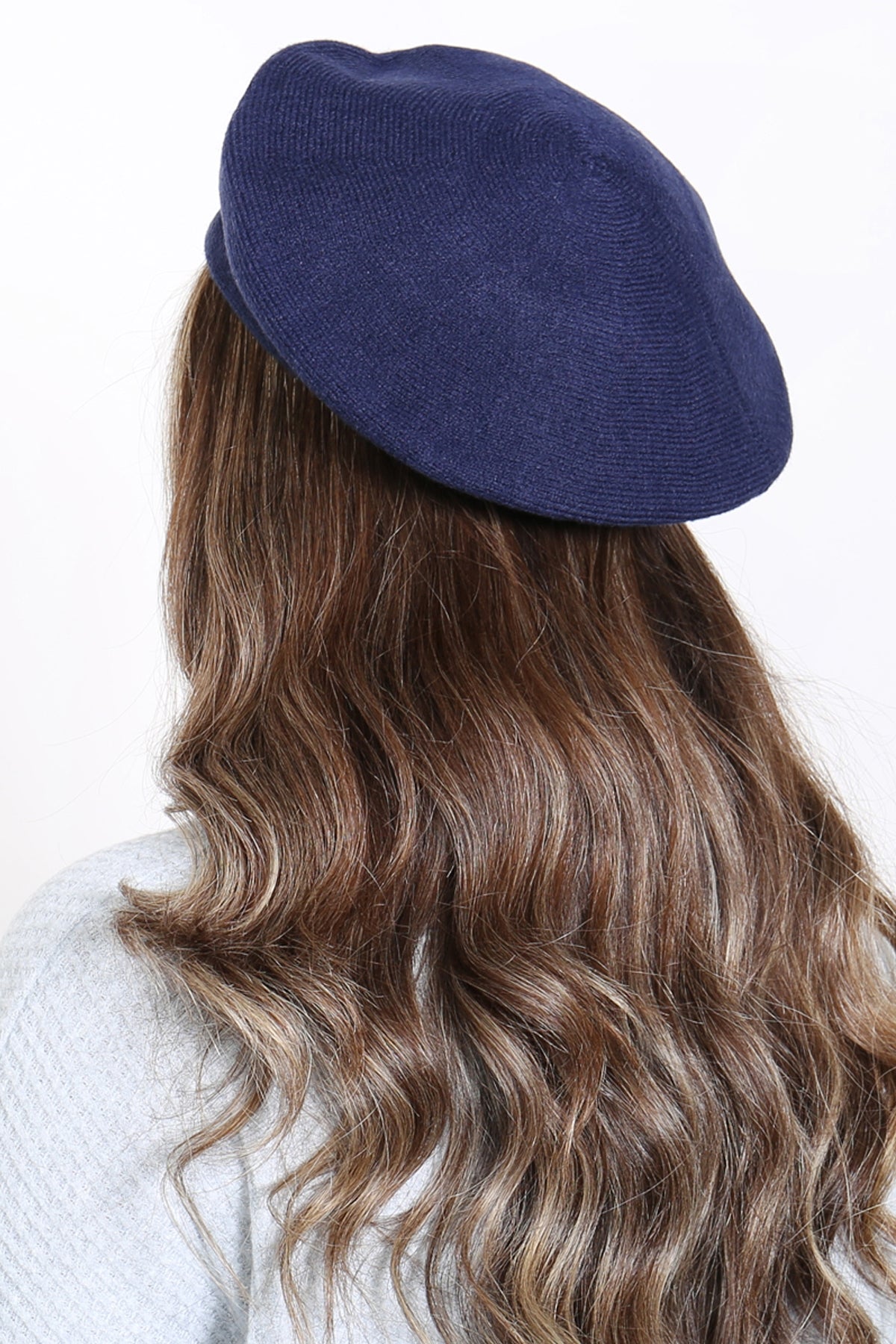 Stretchy Solid Beret Acrylic / 6PCS