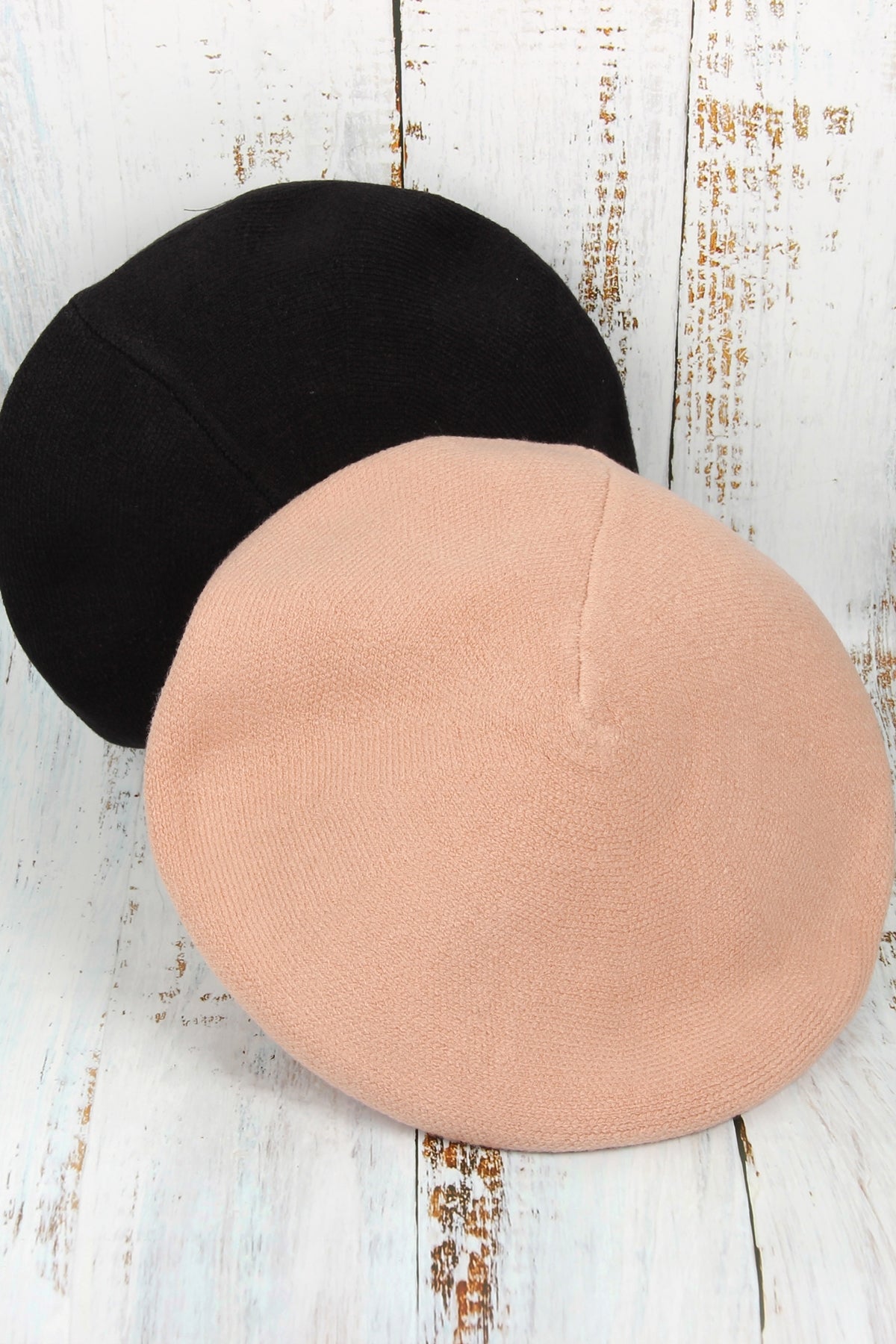 Stretchy Solid Beret Acrylic / 6PCS