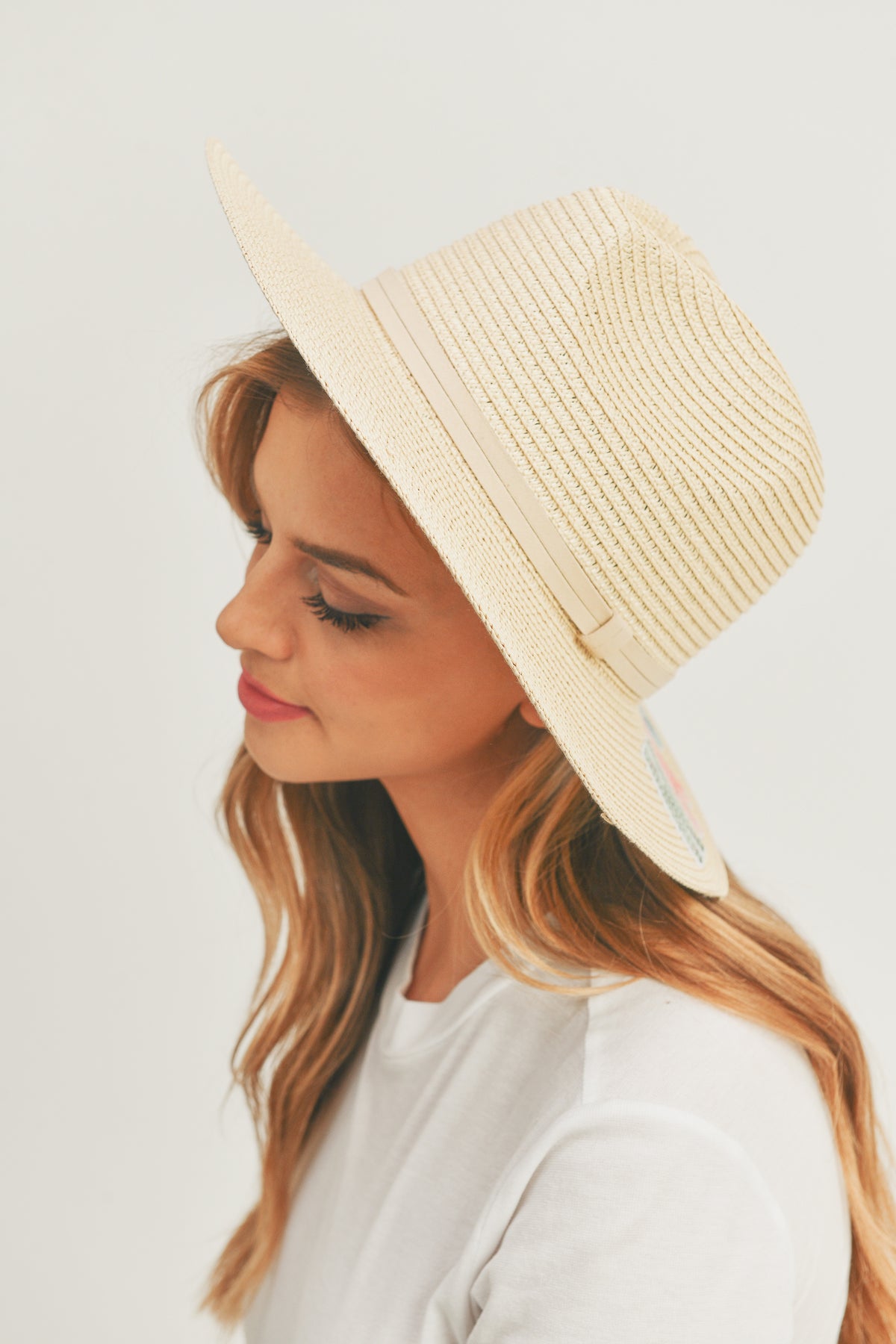 Sequin Letter Nauti Panama Hat