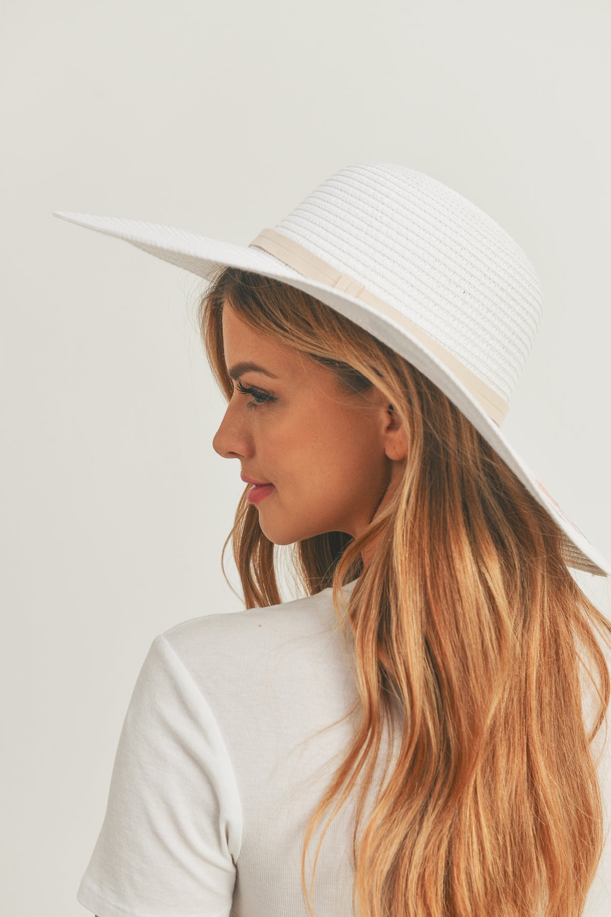 Sequin Letter Always On Vacay Floppy Hat