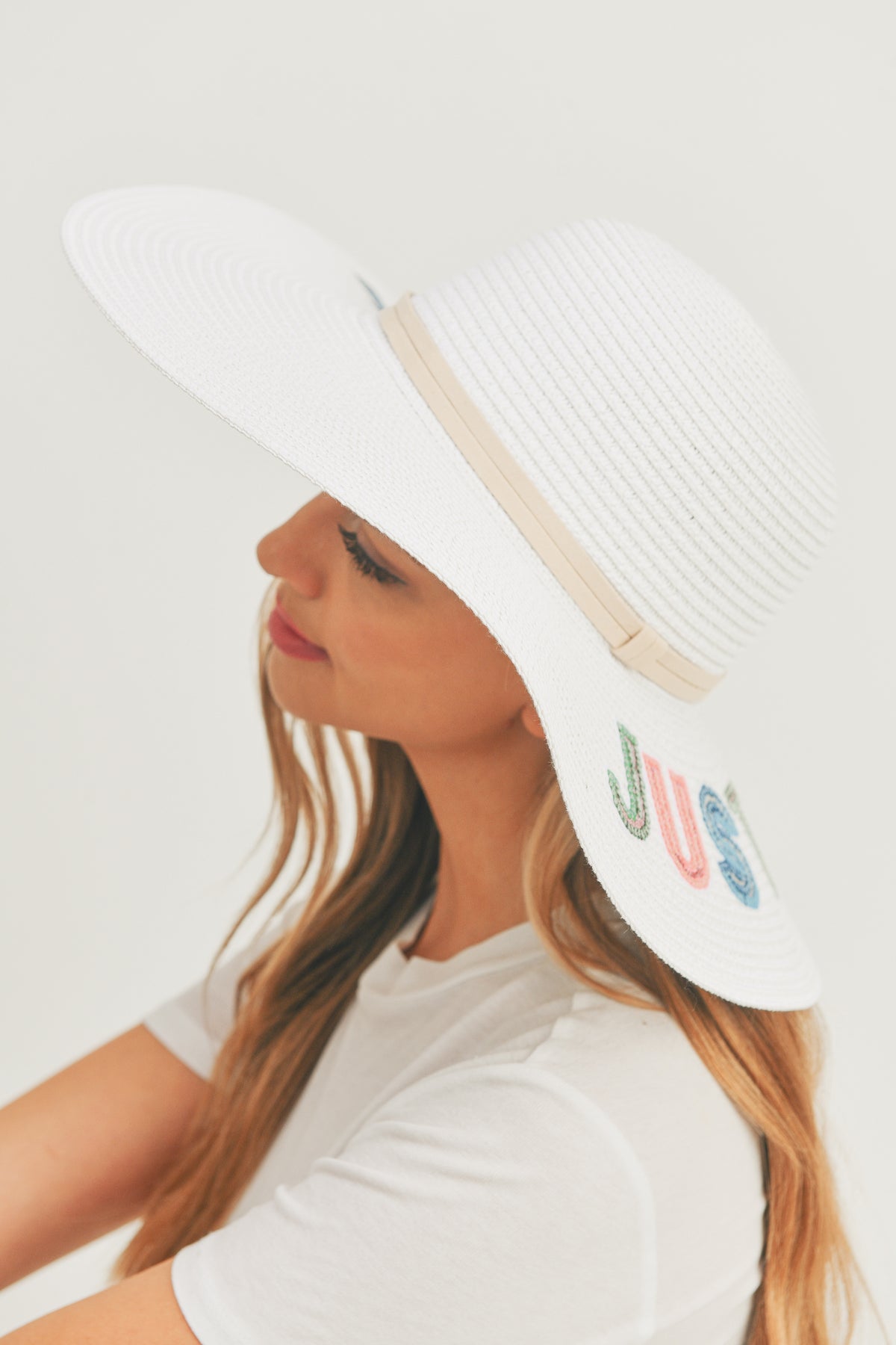 Sequin Letter Just Chill Out Floppy Hat
