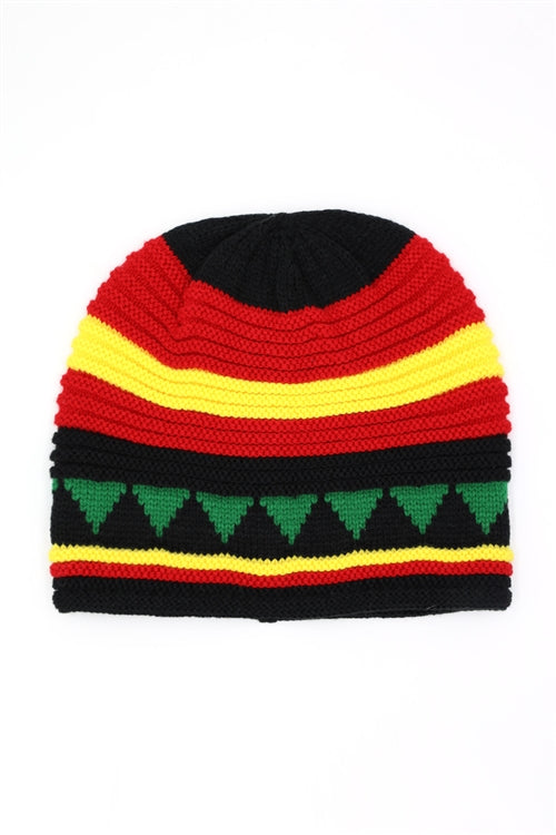 Rasta Inspired Knit Beanie