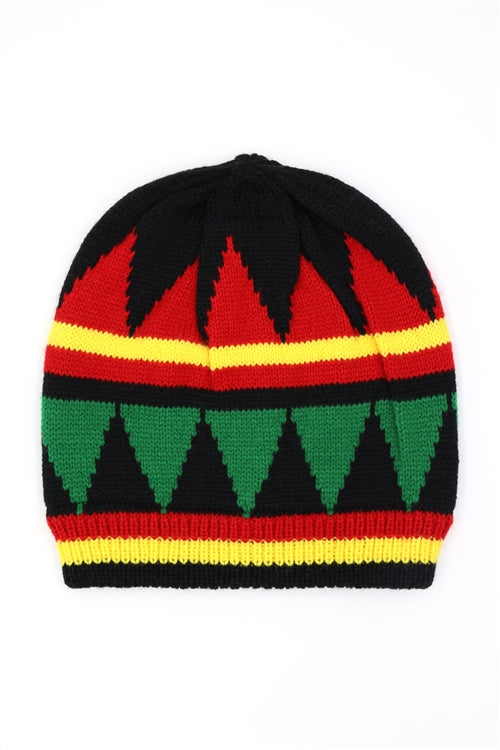 Rasta Inspired Knit Beanie
