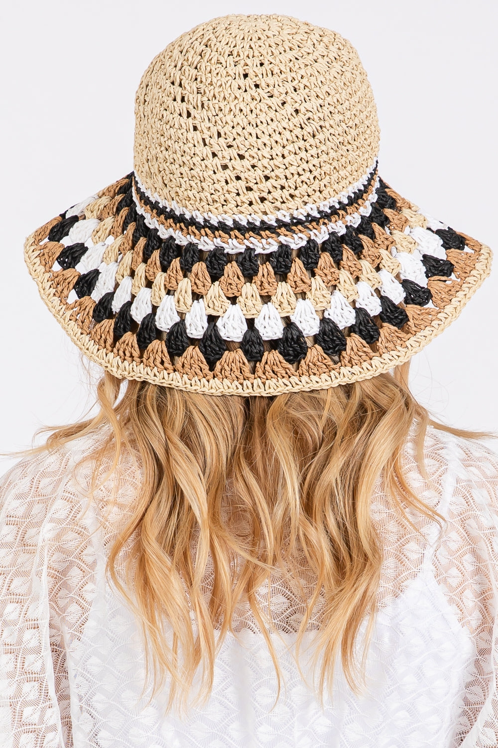 Multi Color Straw Bucket Hat
